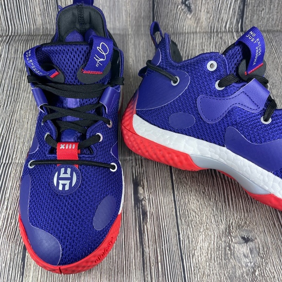 Adidas Harden Vol. 6 Drew League Shoes Purple/Core Red Mens 5.5 W 6.5 HP9510 - Picture 6 of 9